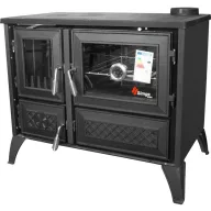   Strend Pro 801 STELA fatüzelésű sparhelt, fekete, 9,12 kW, 91 × 52,5 × 77 cm, jobb oldali füstcső kimenet, átmérő: 130 mm