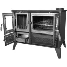 Strend Pro 801 STELA fatüzelésű sparhelt, fekete, 9,12 kW, 91 × 52,5 × 77 cm, jobb oldali füstcső kimenet, átmérő: 130 mm