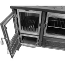 Strend Pro 801 STELA fatüzelésű sparhelt, fekete, 9,12 kW, 91 × 52,5 × 77 cm, jobb oldali füstcső kimenet, átmérő: 130 mm