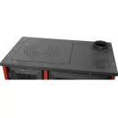 Strend Pro 801 STELA fatüzelésű sparhelt, bordó, 9,12 kW, 91 × 52,5 × 77 cm, jobb oldali füstcső kimenet, átmérő: 130 mm