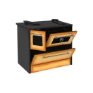 Strend Pro 701-G OMEGA Kuzine fatüzelésű sparhelt, Cappuccino, 9,18 kW, 87 × 51 × 79 cm,  jobb oldali oldali füstcső kimenet, átmérő: 130 mm