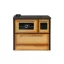 Strend Pro 701-G OMEGA Kuzine fatüzelésű sparhelt, Cappuccino, 9,18 kW, 87 × 51 × 79 cm, bal oldali oldali füstcső kimenet, átmérő: 130 mm