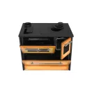 Strend Pro 701-G OMEGA Kuzine fatüzelésű sparhelt, Cappuccino, 9,18 kW, 87 × 51 × 79 cm, bal oldali oldali füstcső kimenet, átmérő: 130 mm