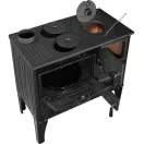 Strend Pro 304 Tuglali Kuzine fatüzelésű sparhelt, fekete, sütővel, 9 kW, 82,5 × 46 × 82,5 cm, bal oldali oldali füstcső kimenet, átmérő: 130 mm