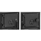 Strend Pro 304 Tuglali Kuzine fatüzelésű sparhelt, fekete, sütővel, 9 kW, 82,5 × 46 × 82,5 cm, bal oldali oldali füstcső kimenet, átmérő: 130 mm