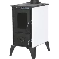   Strend Pro 806 IGLO fatüzelésű kályha, fekete/fehér, 10,69 kW, 53,5 × 42,5 × 73 cm, füstcső átmérő: 130 mm