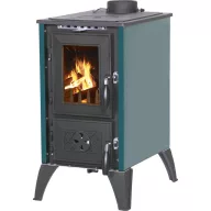   Fatüzelésű kályha, Strend Pro 806 IGLO, fekete/zöld, 9 kW, 53,5 x 42,5 x 73 cm, füstcső átmérő: 130 mm