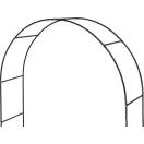 Kerti lugas, Strend Pro Garden GreenGarden ARCH14, sötétzöld, 240 x 37 x 140 cm, dekoratív, kúszónövényekhez