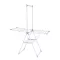 MagicHome CD146 ruhaszárító, szürke, 155 × 69 × 98/194 cm, 14 m szárítófelülettel, masszív fém vázzal, felső rúddal nagyobb textíliákhoz, beltéri használatra