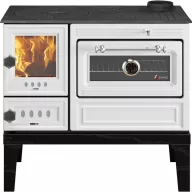   Fatüzelésű sparhelt, Strend Pro 6020-U Aura L, fehér, sütővel, 9,0 kW, 56 x 90 x 77 cm, jobb oldali füstcső kimenet
