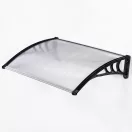 Műanyag előtető, Strend Pro DIY501, 120 x 80 cm, fekete, polikarbonát tetőpanel, alumínium erősítőrúd, egymás mellé illeszthető