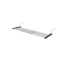 Leifheit 81413 Quartett 40 teleszkópos ruhaszárító, szürke, 55–105 cm állítható szélességgel, 4,2 m szárítófelülettel, radiátorra, ajtóra vagy ablakra akasztható kialakítással, kompakt és helytakarékos használatra