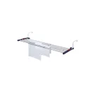 Leifheit 81413 Quartett 40 teleszkópos ruhaszárító, szürke, 55–105 cm állítható szélességgel, 4,2 m szárítófelülettel, radiátorra, ajtóra vagy ablakra akasztható kialakítással, kompakt és helytakarékos használatra