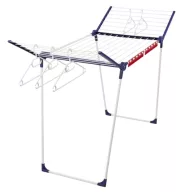   Leifheit 81520 Pegasus 200 Solid ruhaszárító, fehér, 20 m szárítófelülettel, 89 × 174 × 66 cm méretben, rozsdamentes és időjárásálló kivitelben, EasyClip csipesztartóval és 5 vállfaakasztóval, beltéri és kültéri használatra