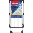 Vileda Surprise ruhaszárító, 20 méter szárítási terület, fehér, kihúzható oldalsó szárnyakkal, helytakarékos kialakítással, kompakt mérettel