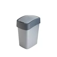   Szemeteskuka, Curver Pacific Flip Bin, 25 l, antracit/szürke, 34 x 26 x 47 cm, műanyag, csuklós fedél, kézi nyitás