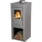 Strend Pro Thalia Uno Glass Lite kályha, szürke, 3,9 kW