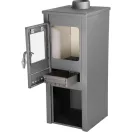 Strend Pro Thalia Uno Glass Lite kályha, szürke, 3,9 kW