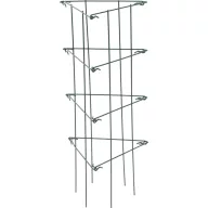   Növénytámasz, Strend Pro Garden, sötétzöld, 26 x 61 cm, rácsos, porszórt acél, virágokhoz és kúszónövényekhez, beltéri és kültéri használatra