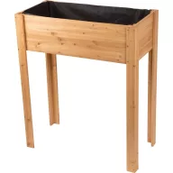   Magaságyás, Strend Pro Garden, 84 × 40 × 98 cm, fa, lábakkal, könnyen összeszerelhető, stabil, természetes megjelenésű