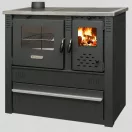 Strend Pro PANONIA fatüzelésű sparhelt, fekete, sütővel, 10,54 kW, 51 × 90 × 85 cm, bal oldali füstcső kimenet, átmérő: 120 mm