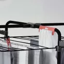 Ruhaszárító, Vileda Mixer 3, 30 méter szárítási terület, fekete, háromszintes toronykivitelben, állítható szárítórácsokkal, összecsukható kialakítással