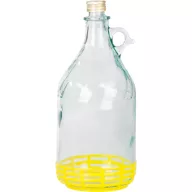   Demizson, Strend Pro Garden Stella, 3 l, átlátszó, üveg, egy fogantyú, kupak, borhoz, szörphöz, pálinkához