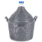 Demizson, Strend Pro Garden Cada Inco, 15 l, szürke, üveg, 55 mm nyakátmérő, műanyag védőburkolat, két fogantyú, dugó, borhoz és pálinkához
