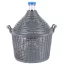 Demizson, Strend Pro Garden Cada Inco, 15 l, szürke, üveg, 55 mm nyakátmérő, műanyag védőburkolat, két fogantyú, dugó, borhoz és pálinkához