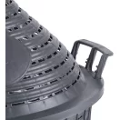 Demizson, Strend Pro Garden Cada Inco, 15 l, szürke, üveg, 55 mm nyakátmérő, műanyag védőburkolat, két fogantyú, dugó, borhoz és pálinkához
