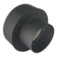   Füstcső szűkítő, V.A.P.K. HS 200/120/1,5, fekete, 200 mm - 120 mm, DC01 acéllemez, lemezvastagság: 1,5 mm, kályha-kémény csatlakozáshoz