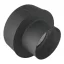 Füstcső szűkítő, V.A.P.K. HS 200/120/1,5, fekete, 200 mm - 120 mm, DC01 acéllemez, lemezvastagság: 1,5 mm, kályha-kémény csatlakozáshoz