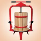 Gyümölcsprés, Strend Pro Garden Harvester CFP18, 18 l, 54 x 37,5 x 78/119 cm, keretes, fa, csavarnyomásos, lépréseléshez