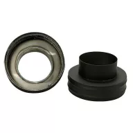   Füstcső szűkítő, V.A.P.K. HS 180/120/1,5, fekete, 180 mm - 120 mm, DC01 acéllemez, lemezvastagság: 1,5 mm, kályha-kémény csatlakozáshoz