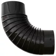   Zománcozott füstcső könyök, Strend Pro Smalt, barna, 120 mm / 90°, kályhákhoz és kandallókhoz