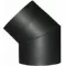 Füstcső könyök, V.A.P.K. HS 045/120/1,5, fekete, 120 mm / 45°, lemezvastagság: 1,5 mm