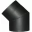 Füstcső könyök, V.A.P.K. HS 045/160/2, fekete, 150 mm / 45°, lemezvastagság: 2,0 mm