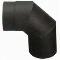   Füstcső könyök, V.A.P.K. HS 090/130/1,5, fekete, 130 mm / 90°, lemezvastagság: 1,5 mm