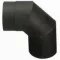 Füstcső könyök, V.A.P.K. HS 090/180/2, fekete, 180 mm / 90°, lemezvastagság: 2,0 mm