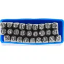 Betűbeütő készlet, Strend Pro HR59104, ABC, magasság: 4 mm, 27 db, kézi bélyegzéshez, fához, műanyaghoz és fémhez