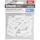 Csempeszintező ék, Strend Pro 7155, fehér, 28 x 8 x 6 mm, 30 db/csomag