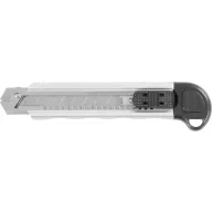   Tapétavágó kés, Giantop UC-516, ezüst, 18 mm penge, tördelhető, fém vezetősín, alumínium ház (TC222223)