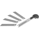 Tapétavágó kés, Giantop UC-516, ezüst, 18 mm penge, tördelhető, fém vezetősín, alumínium ház (TC222223)