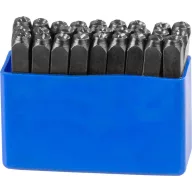   Betűbeütő készlet, Strend Pro HR59105, ABC, magasság: 5 mm, 27 db, kézi bélyegzéshez, fához, műanyaghoz és fémhez
