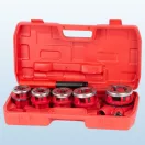 Kézi menetvágó készlet, Strend Pro PP3304.T062, piros, 5 db (3/8", 1/2", 3/4", 1", 5/4") menetvágó fej, racsnis tokmány