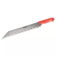   Polisztirolvágó kés, Strend Pro IK803, ezüst/piros, 350 mm pengehossz, rozsdamentes acél hullámos penge, ásványgyapothoz és szigeteléshez (TC222766)