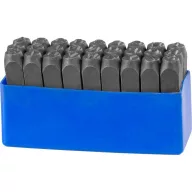   Betűbeütő készlet, Strend Pro HR59107, ABC, magasság: 10 mm, 27 db, kézi bélyegzéshez, fához, műanyaghoz és fémhez