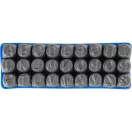 Betűbeütő készlet, Strend Pro HR59107, ABC, magasság: 10 mm, 27 db, kézi bélyegzéshez, fához, műanyaghoz és fémhez