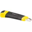 Tapétavágó kés, Strend Pro Ukbox-86-18, sárga/fekete, 18 mm penge, tördelhető, műanyag ház, 24 db-os készlet
