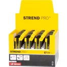 Tapétavágó kés, Strend Pro Ukbox-86-18, sárga/fekete, 18 mm penge, tördelhető, műanyag ház, 24 db-os készlet